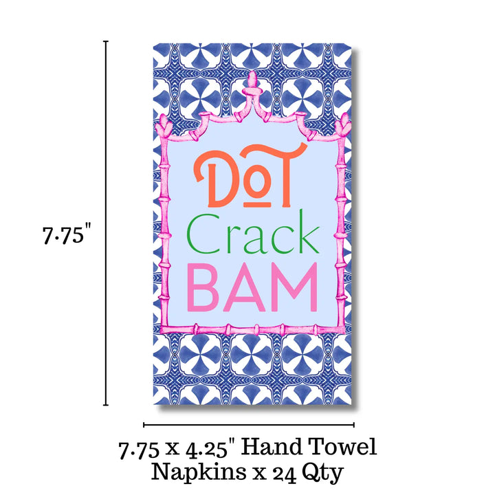 Blue Dot Crack Bam Guest Napkins Set/24