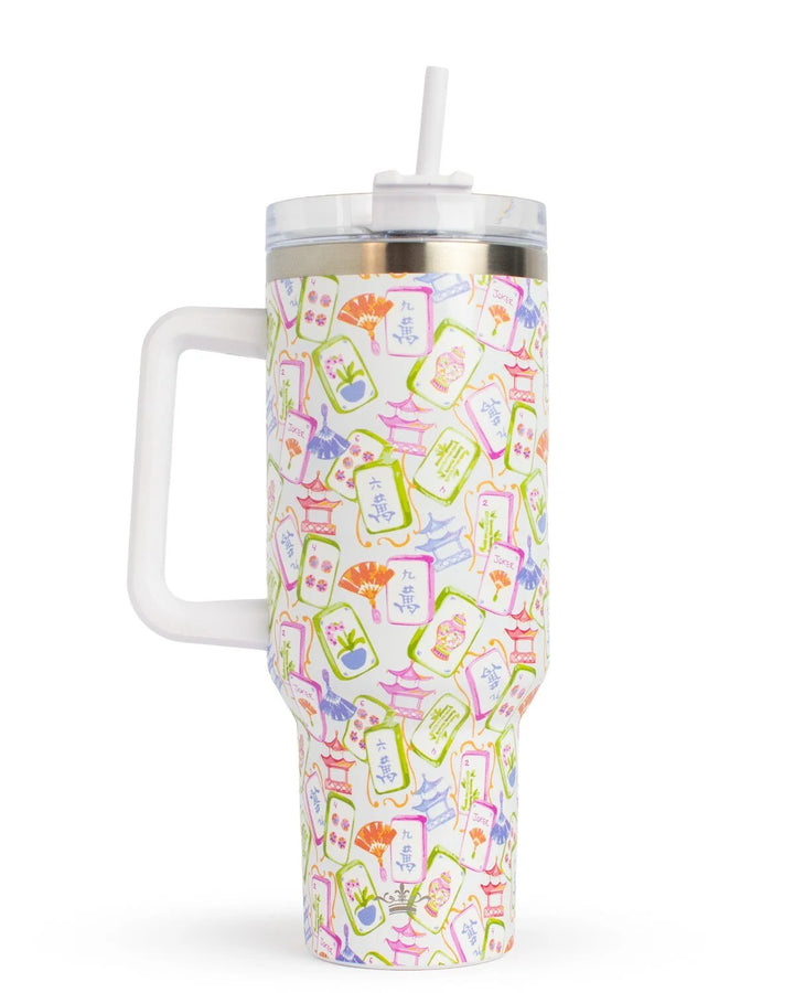 Mahjong Pattern 40 OZ Tumbler