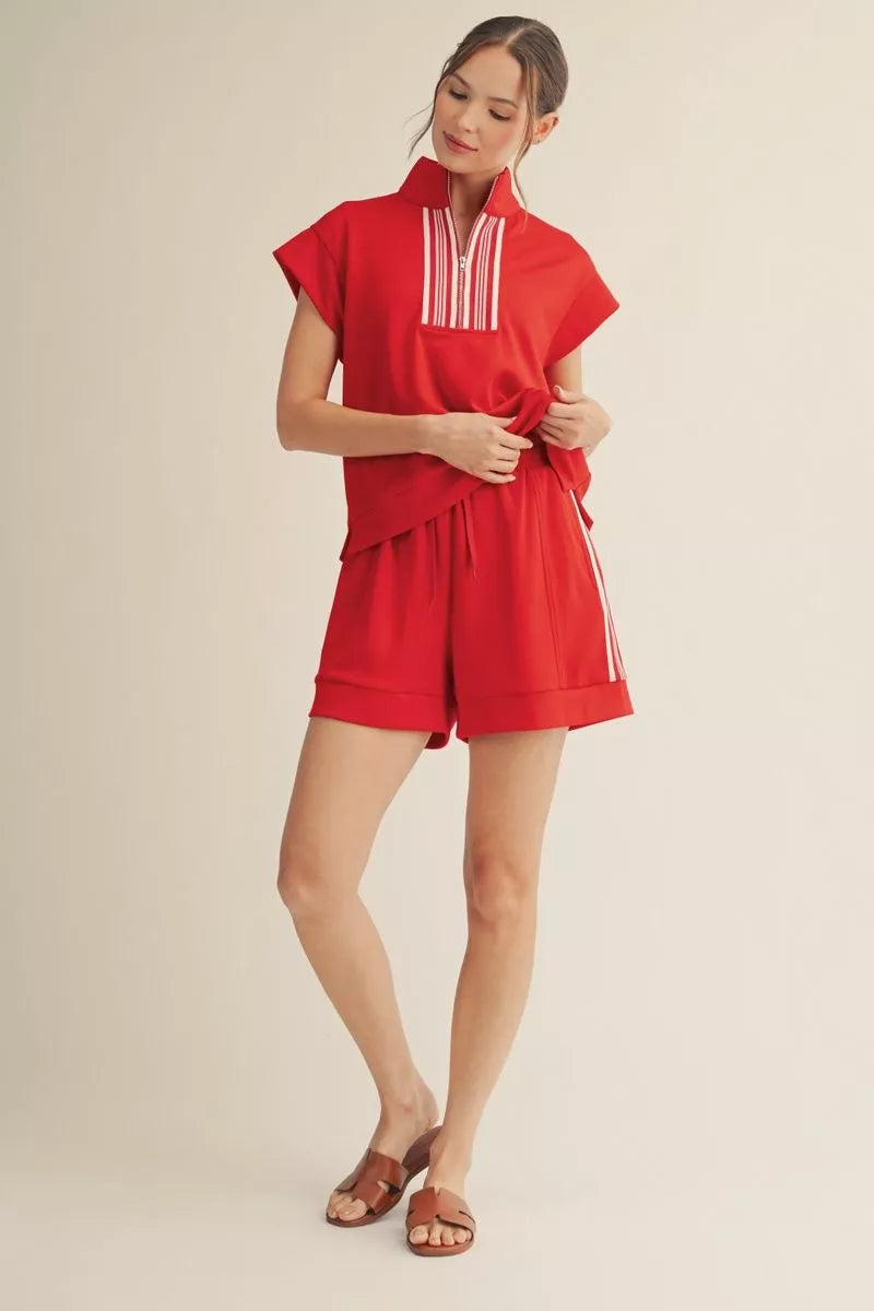 Jackie Red Sporty Set