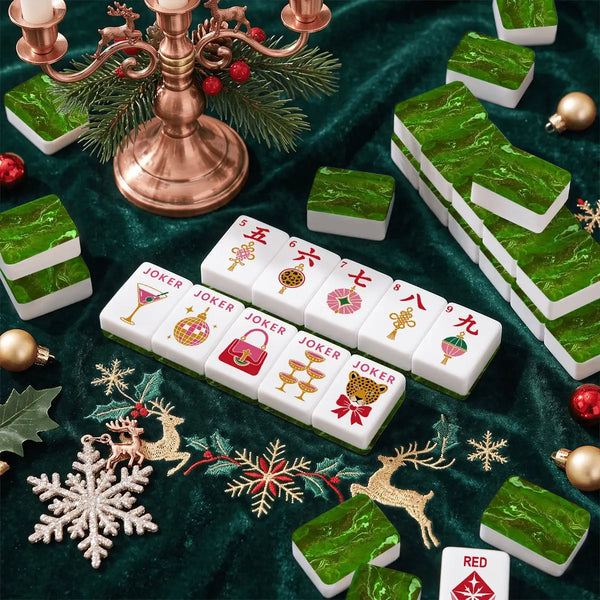 Glam Holiday Mahjong Tile Set