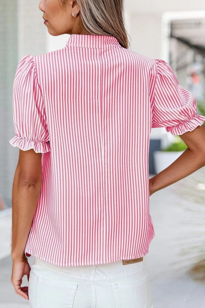 Emily Pink Striped Top