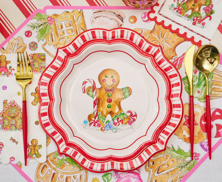 Gingerbread Salad Plate 8/PK