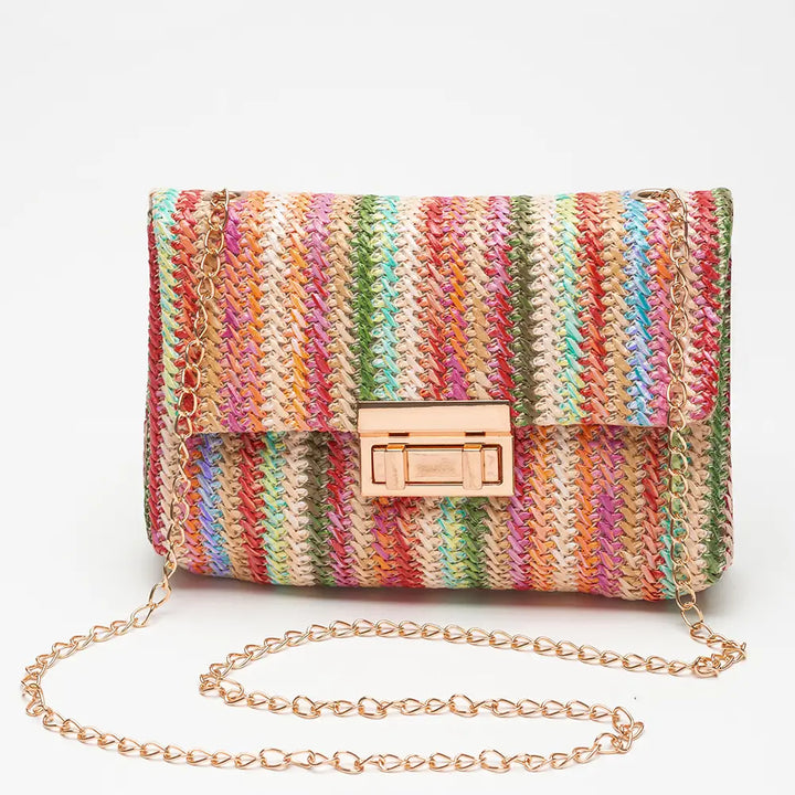 Aria Bohemian Woven Crossbody Bag