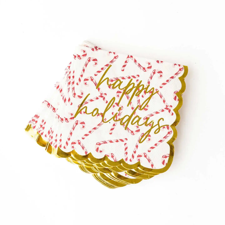 Candy Cane Cocktail Napkins