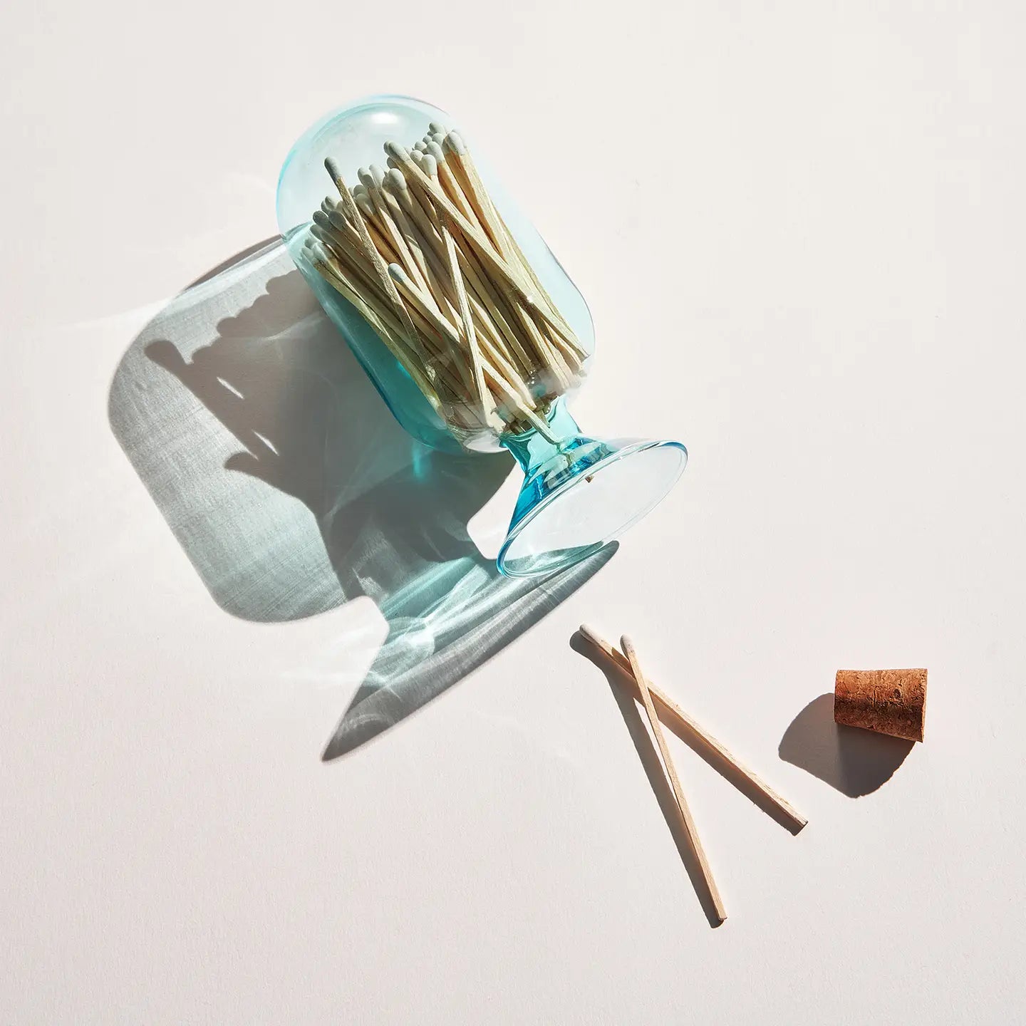 Blue Glass Match Cloche