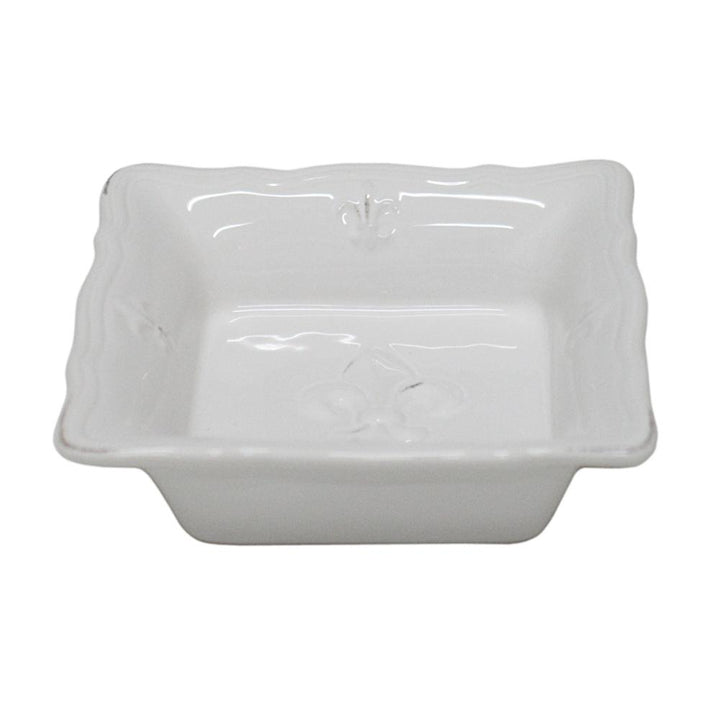 Fleur White Square Dish