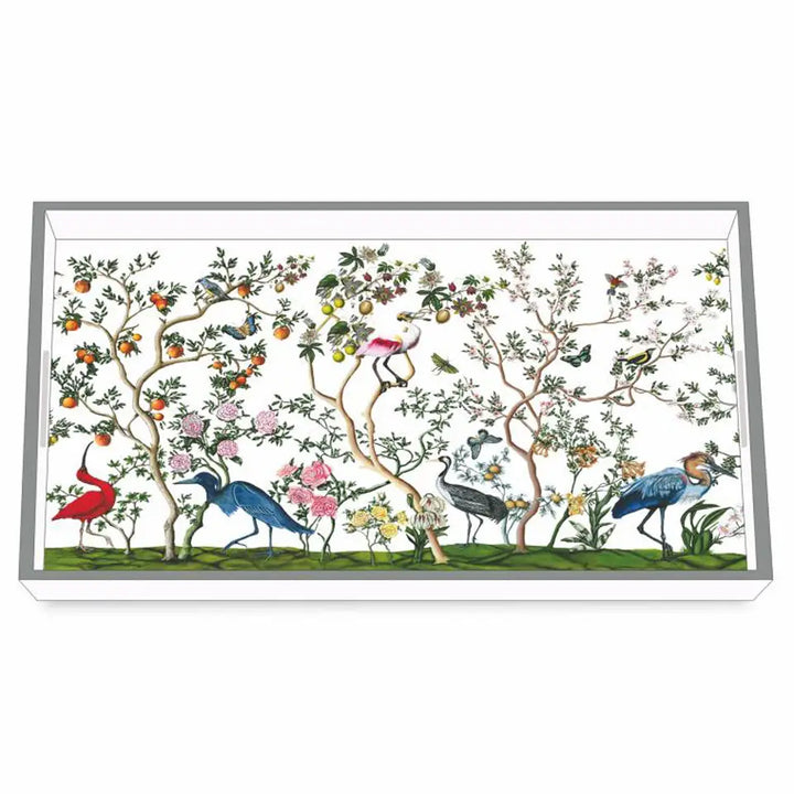 Bird Chinoiserie Wooden Tray