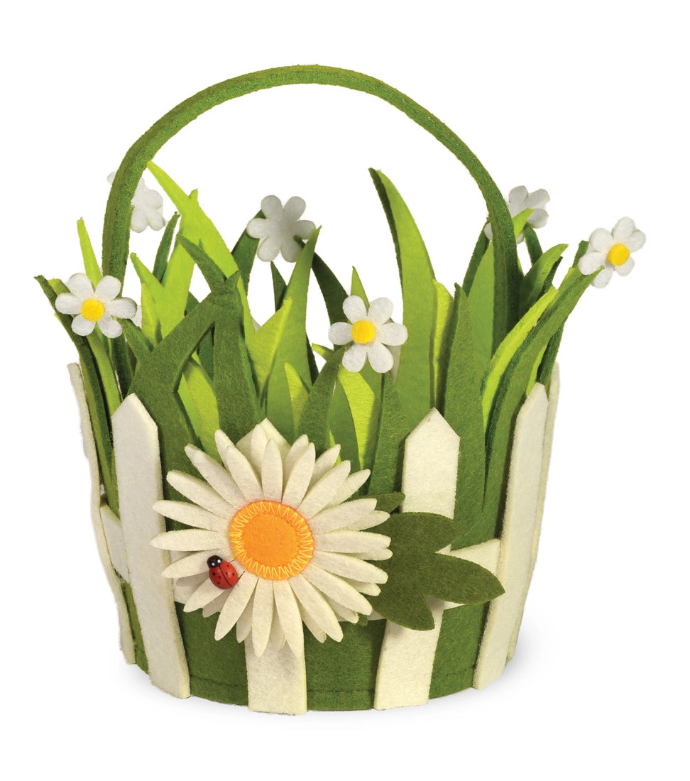 Daisy White Picket Fence Easter Basket