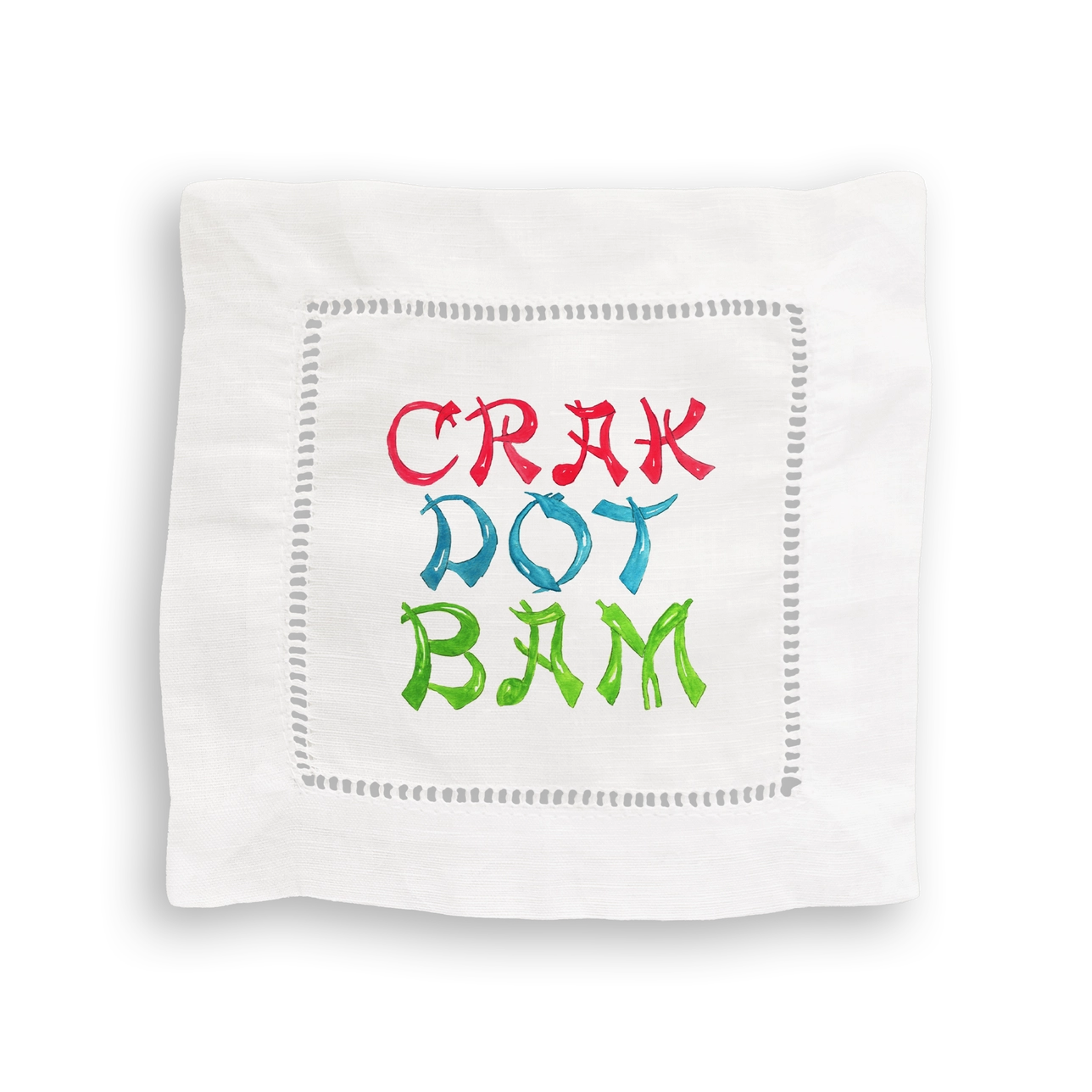 Mahjong Linen Cocktail Napkins Set/4