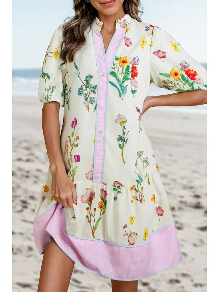 Tallulah Boho Striped Floral Dress