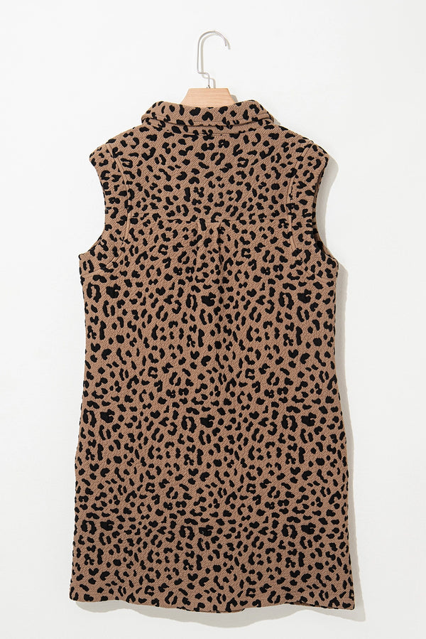 Karina Leopard Collared Dress