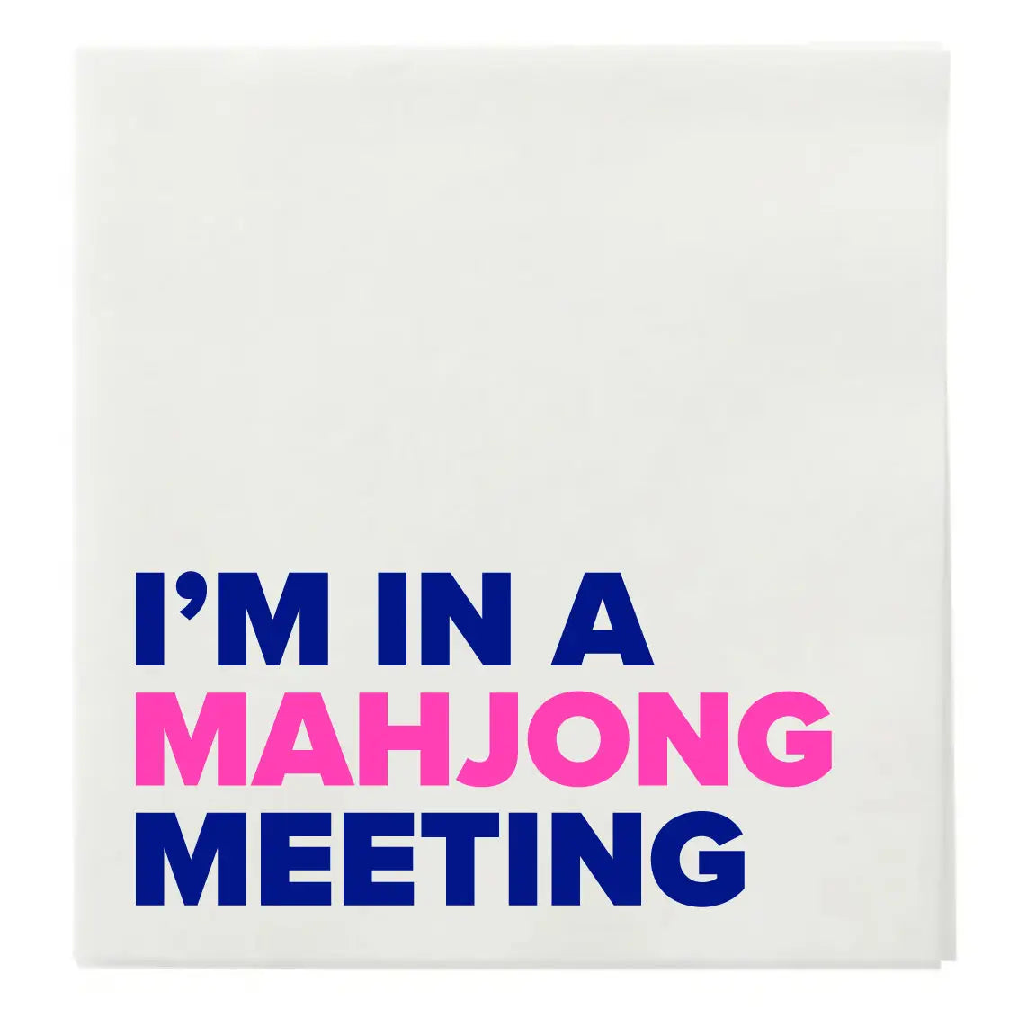 Mahjong Block Letter Cocktail Napkins