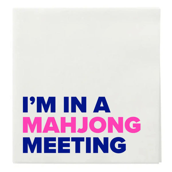 Mahjong Block Letter Cocktail Napkins