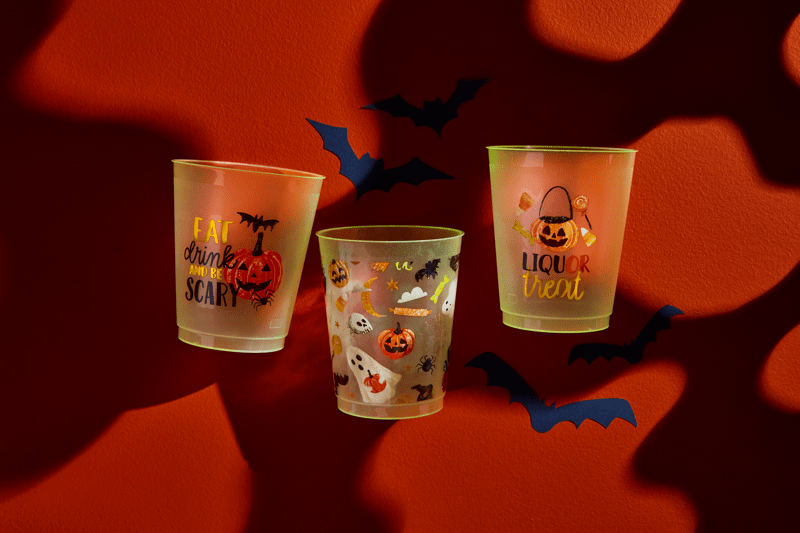 Glow in the Dark Halloween Cups Set/8