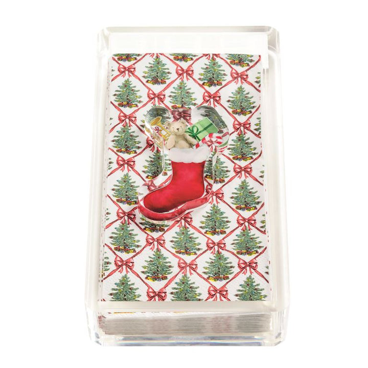 Christmas Acrylic Guest Towel Holder Set