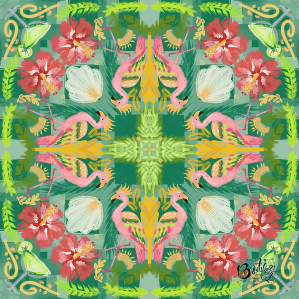 Summer Flamingo Mahjong Mat