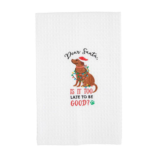 Dogs of Christmas Waffle Towel
