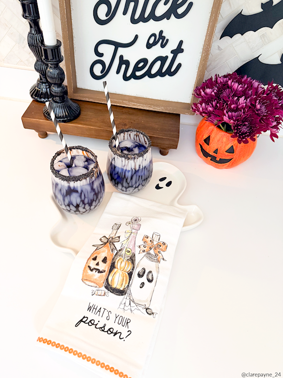 Halloween Cocktail Kitchen Towel