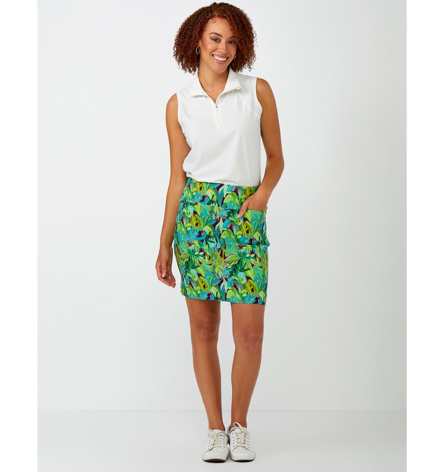 Sassy Pattern Stretch Skort