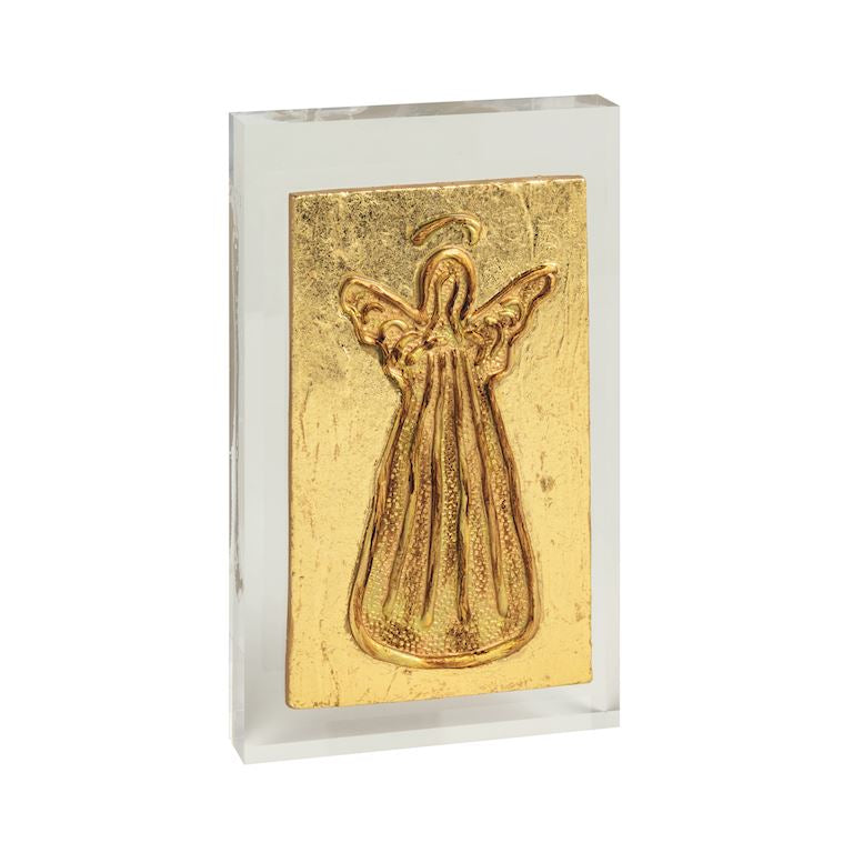 Large Gold Angel Acrylic Plaque