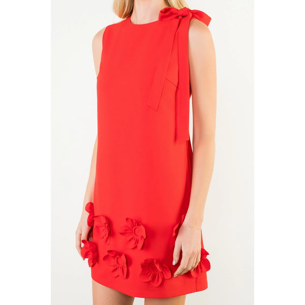 Kenzie Red Floral Detail Dress