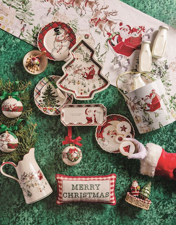 Christmas Santa Scene Handle Pitcher