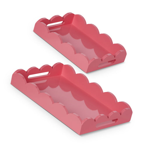 Pink Scalloped Tray