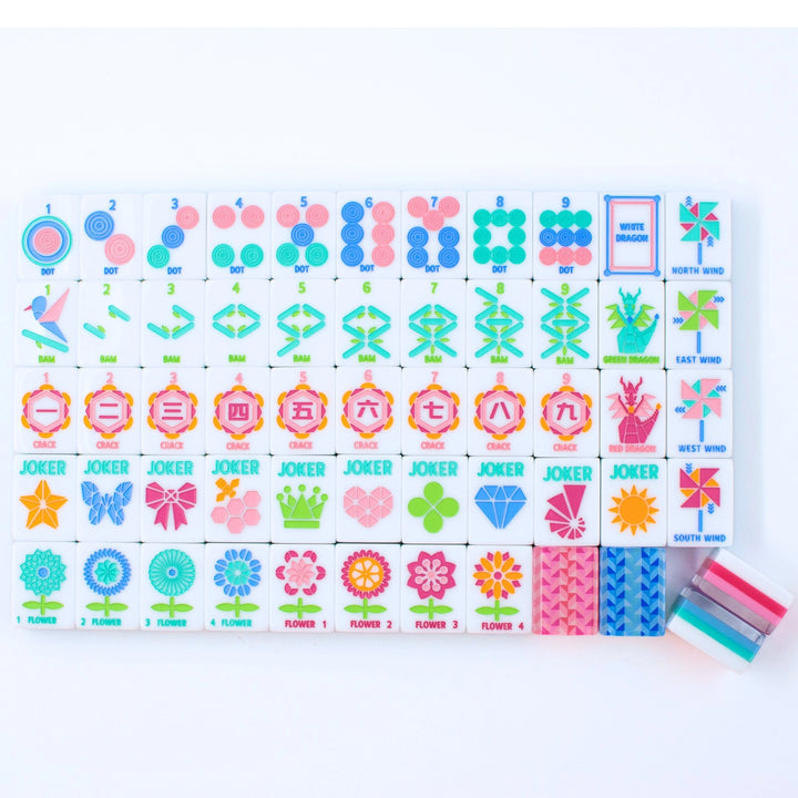Crystal Prism Mahjong Tile Set