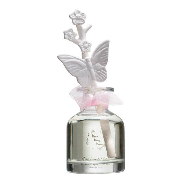 Butterfly & Floral Porcelain Flower Diffuser