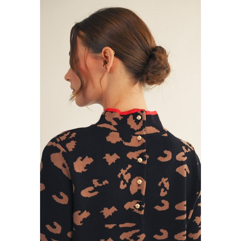 Liz Leopard Sweater Dress