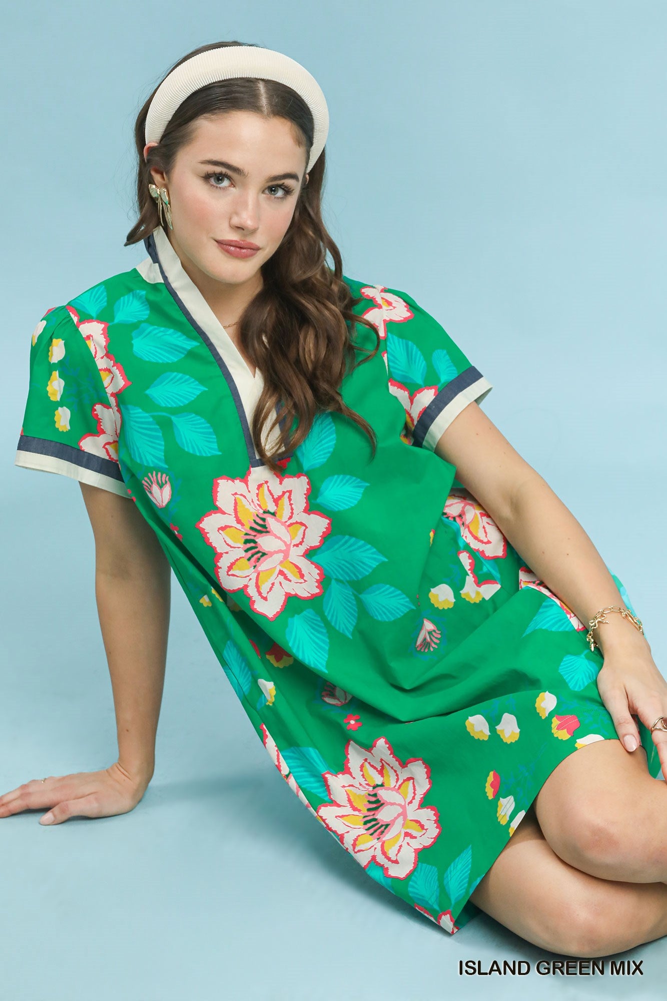 Kaia Green Floral Dress