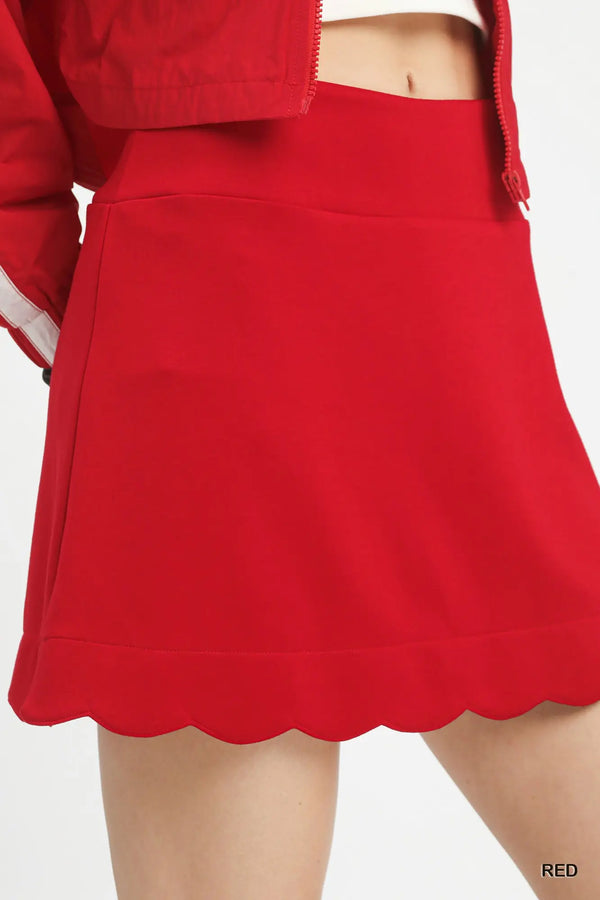 Bree Knit Scalloped Skort