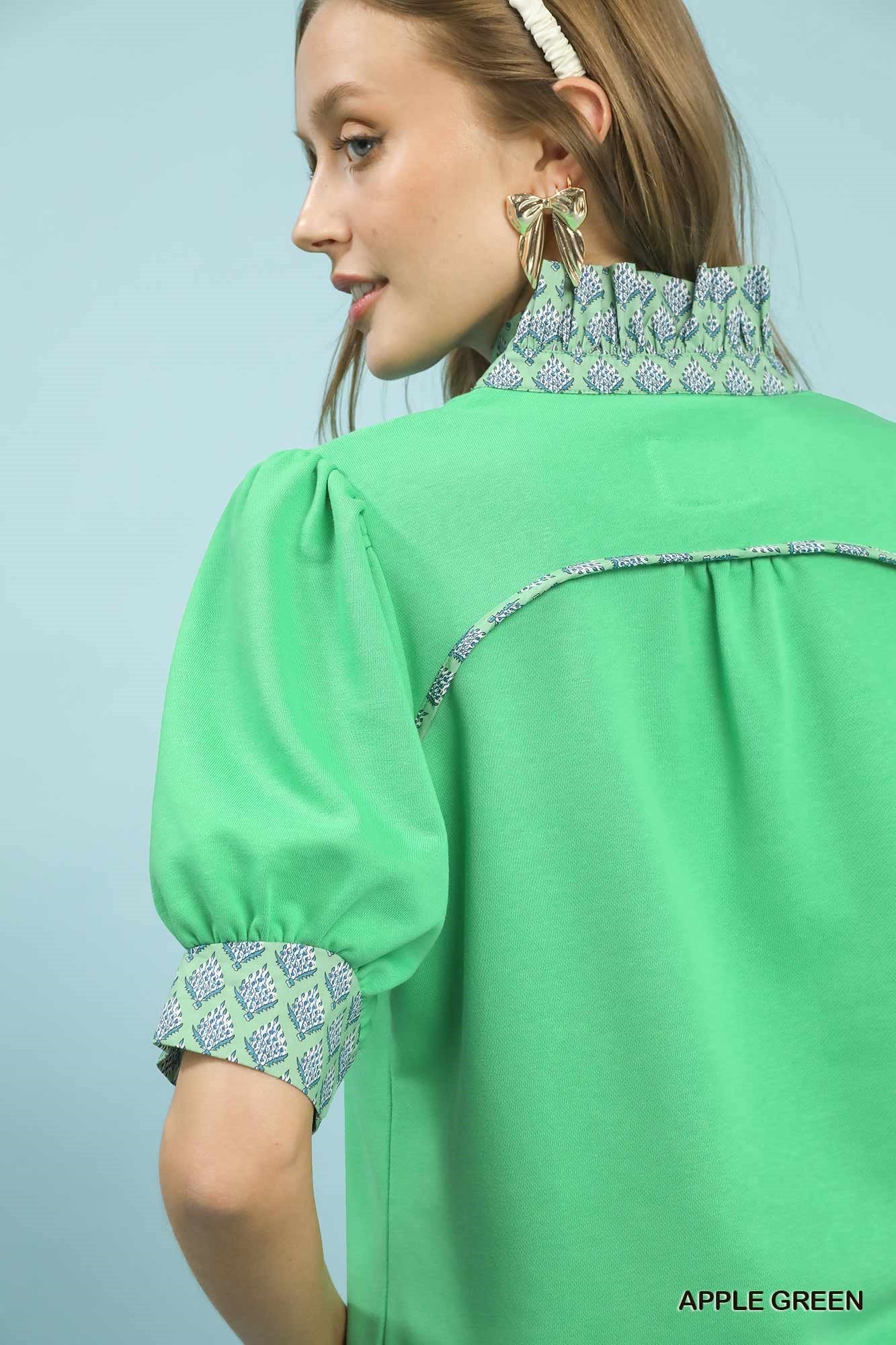 Cate Green French Terry Top