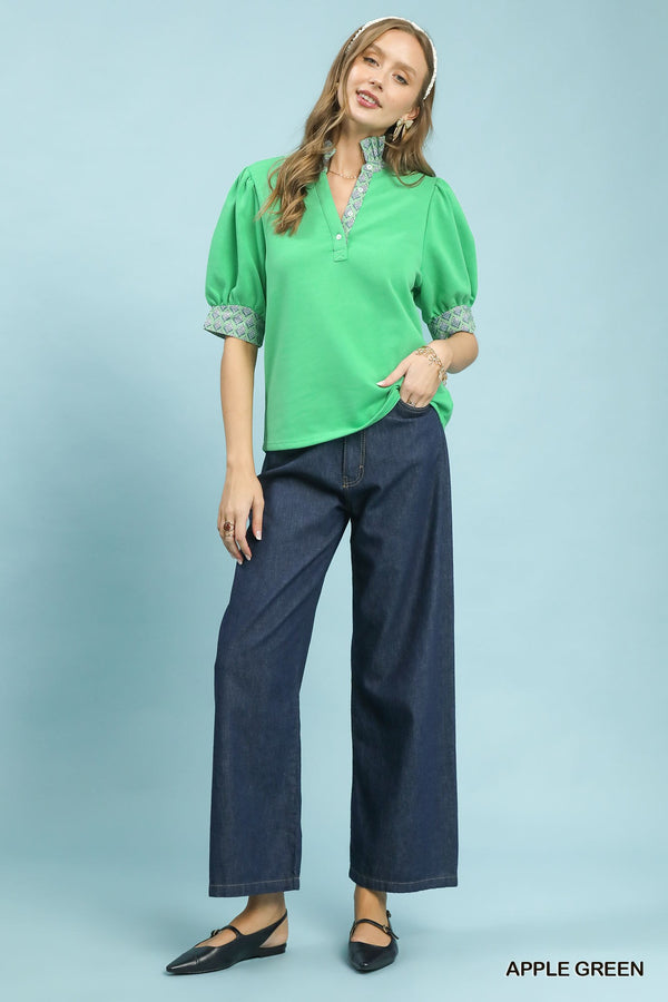 Cate Green French Terry Top