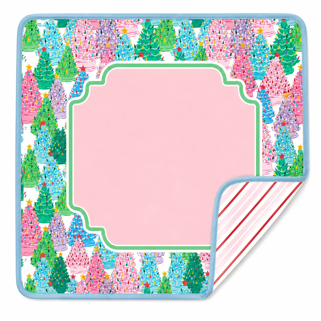 Vintage Twinkle Trees Double Sided Mahjong Mat