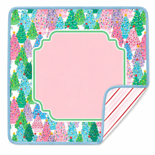 Vintage Twinkle Trees Double Sided Mahjong Mat