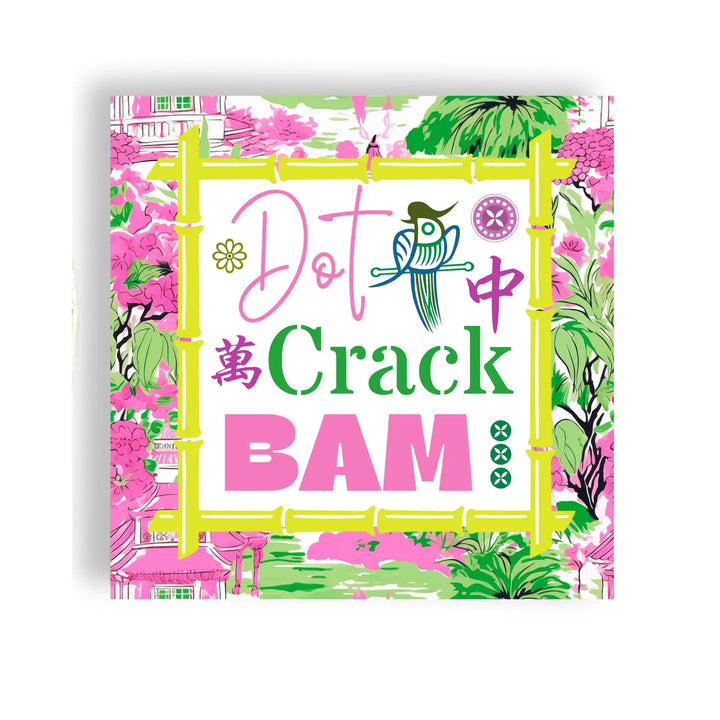 Dot Crack Bam Mahjong Cocktail Napkins