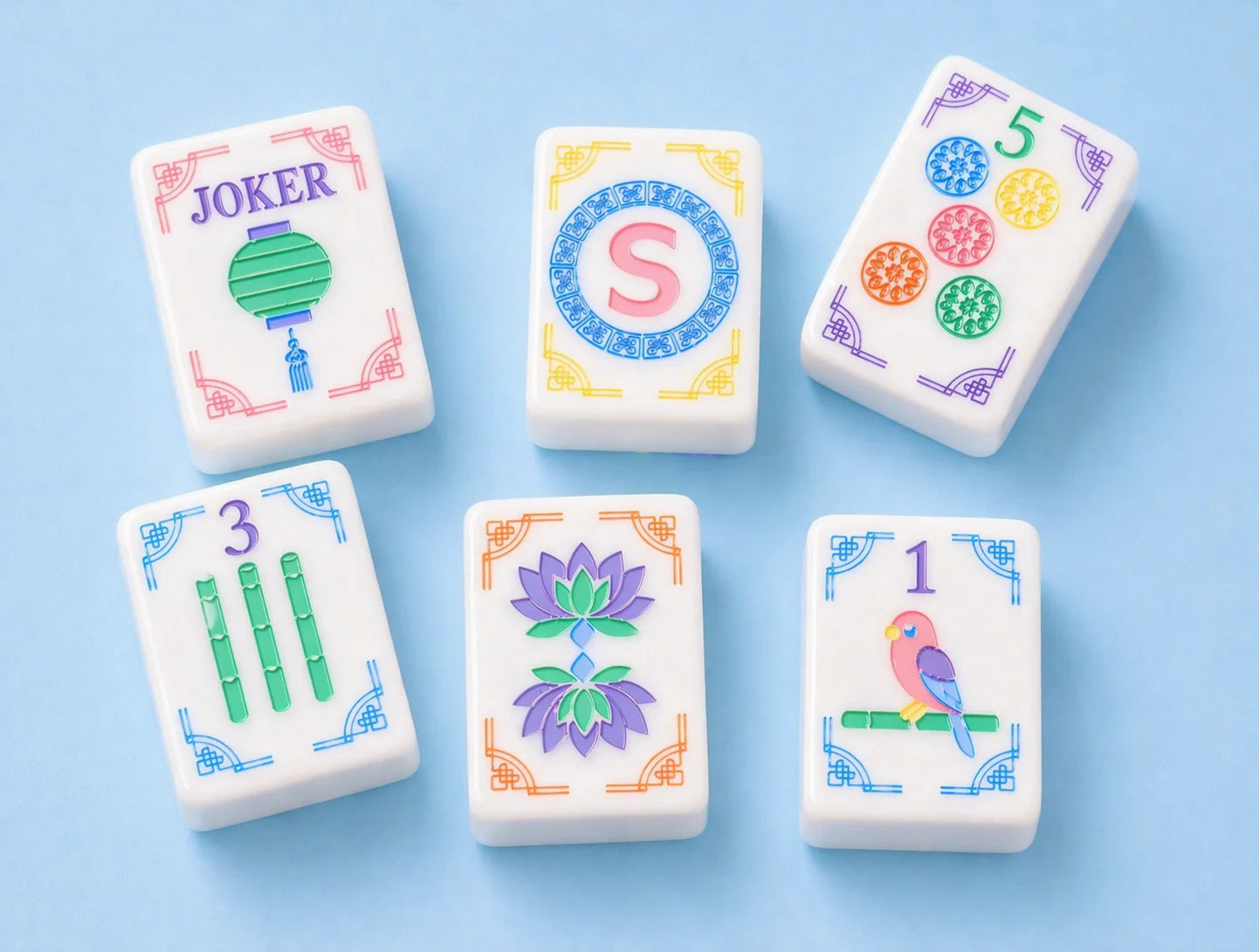 The Traditional Line Mahjong Tile Set