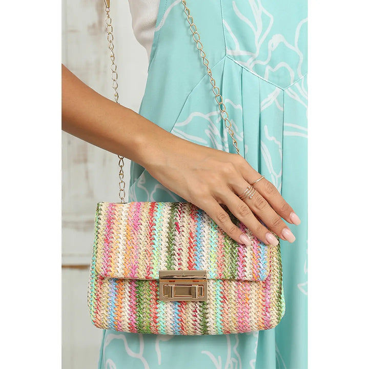 Aria Bohemian Woven Crossbody Bag