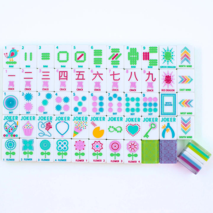 Crystal Confetti Mahjong Tile Set
