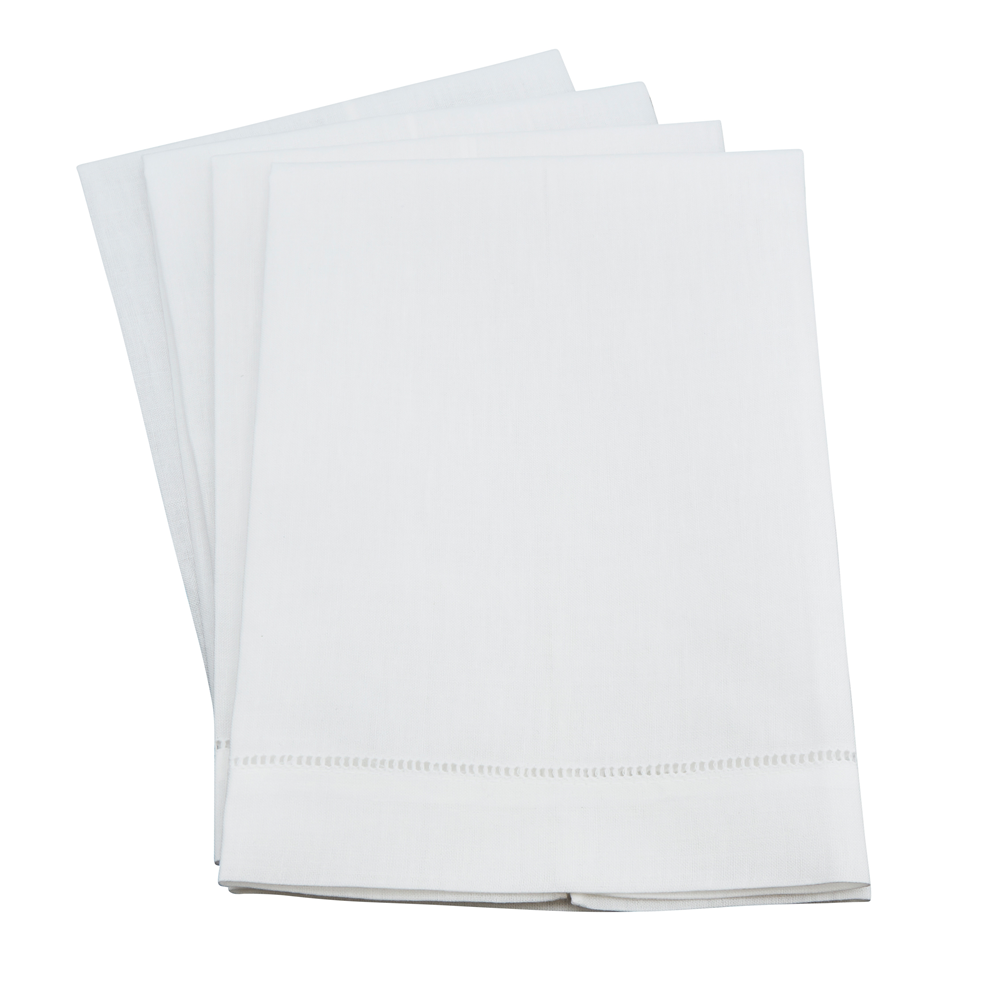 White Hemstitch Guest Towel