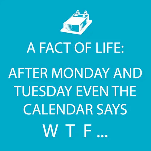 Calendar WTF Cocktail Napkin