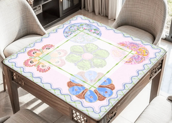 Vintage Oyster Plates Mahjong Mat