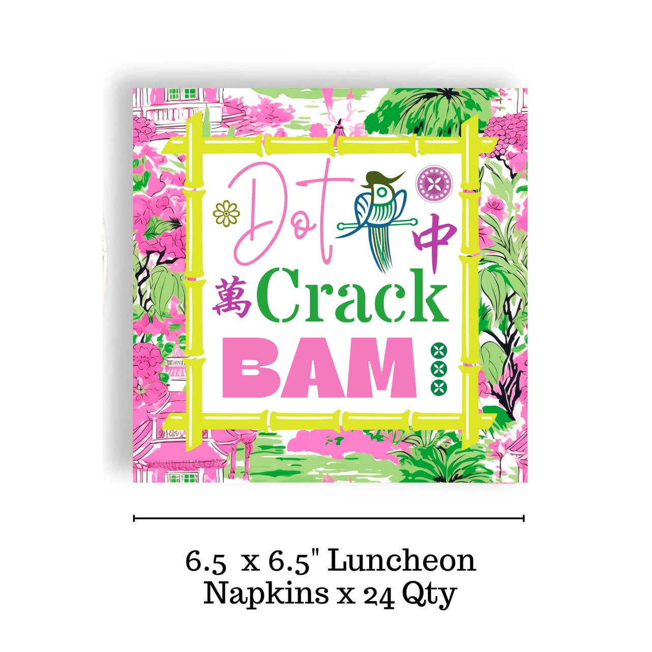 Dot Crack Bam Mahjong Luncheon Napkins