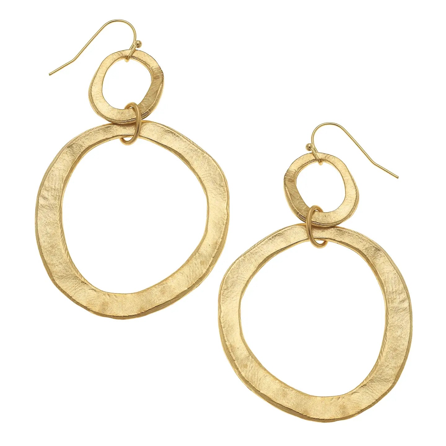 Double Gold Hoop Earrings