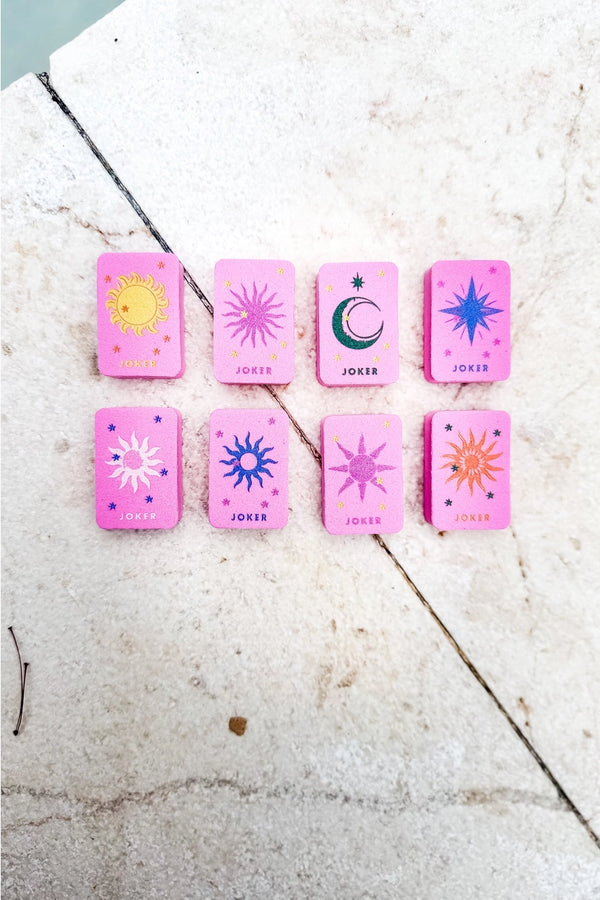 Pink Floating Mahjong Tile Set