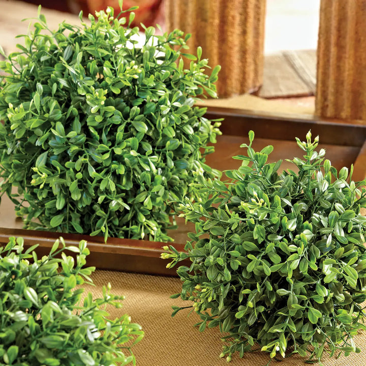 Faux Boxwood Decorative Ball