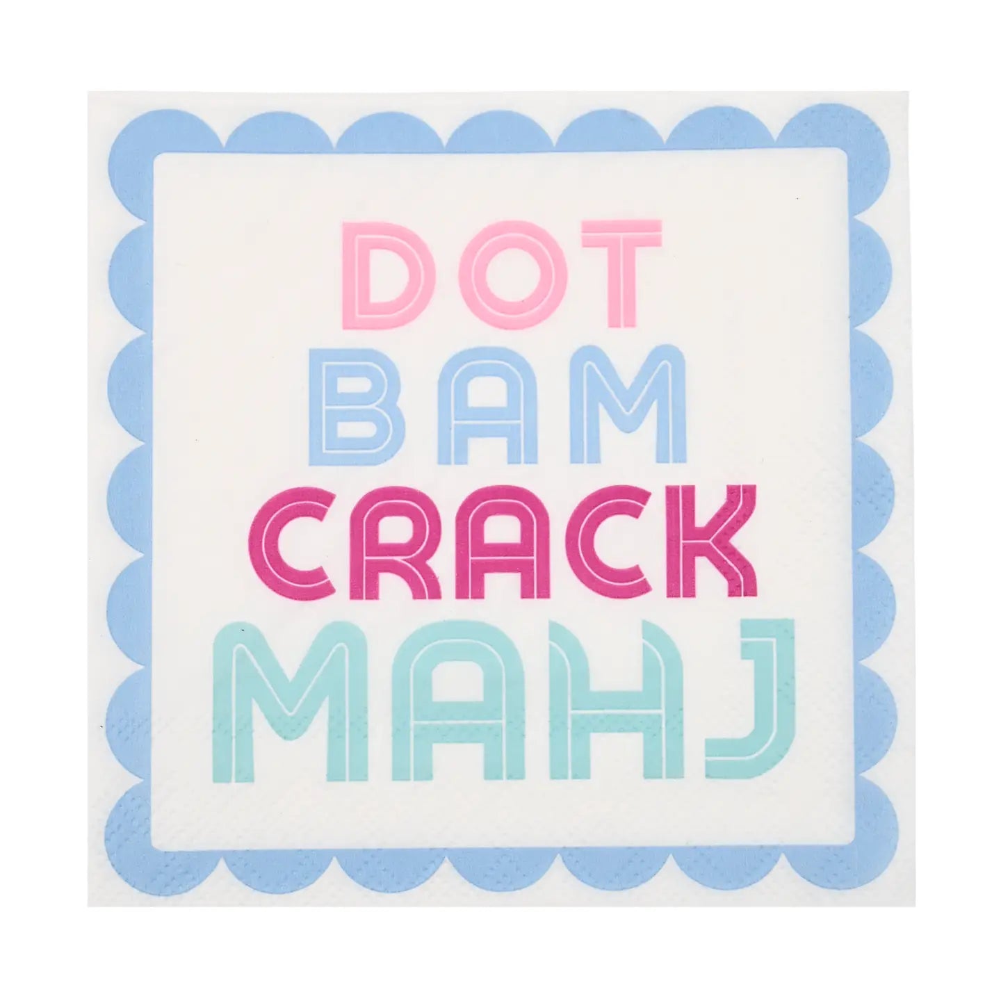 Dot Bam Crack Mahj Cocktail Napkins