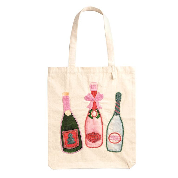 Holiday Bar Beaded Tote Bag
