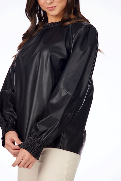 Putnam Black Leather Top